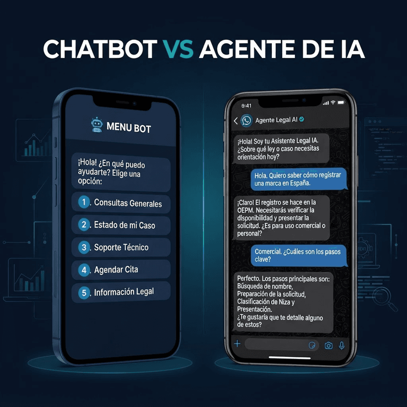 Imagem de capa do artigo: Chatbot para Advogados ou Agente de IA? Entenda as Diferenças
