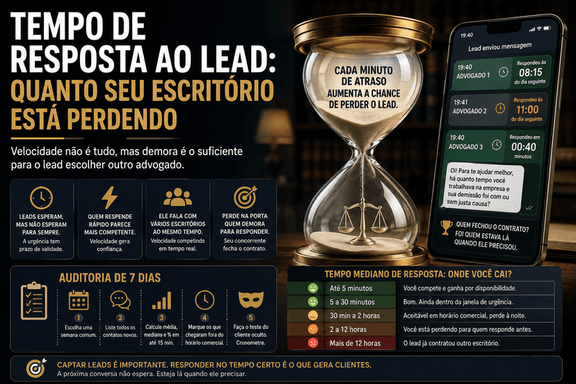 Imagem de capa do artigo: Tempo de resposta ao lead: quanto seu escritório está perdendo